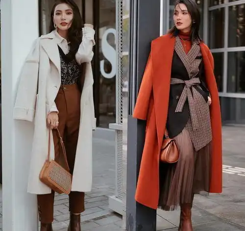 红色大衣4组配色,不仅能够打破沉闷感,还显得很高级