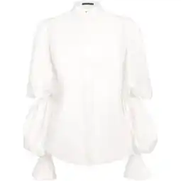 alexandermcqueen亚历山大麦昆2013秋冬系列白色宫廷气质衬衫