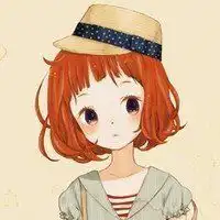 橙色系动漫头像女生可爱萌