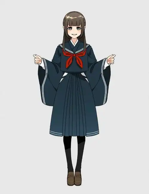 日系动漫头像女孩喜欢的jk制服手绘素材