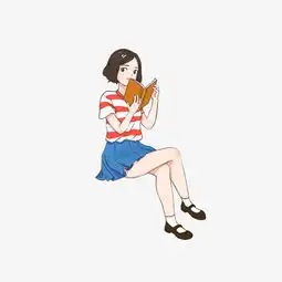 开学季学生女生学习校园风小清新插画png图片素材其他格式下载动漫人物大全