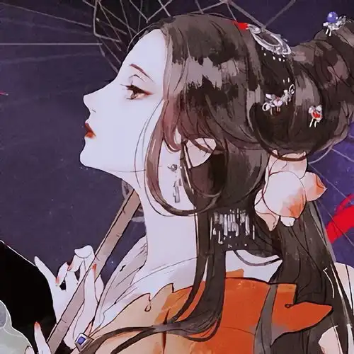 古风头像青色系女绵绵