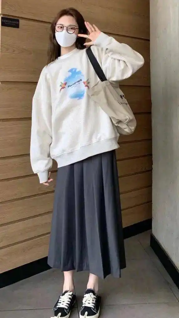 服装搭配18套简单实用的韩系早秋穿搭,微胖小个子女生看过来啦