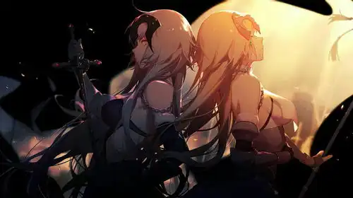 fate系列白贞x黑贞精美壁纸