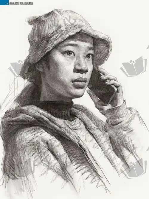 陈明钱教你画自然光头像临摹范本复杂原理简约化精准概括手法3小时高分自然光画面体系打造人物造型内形黑白灰空间节奏最强