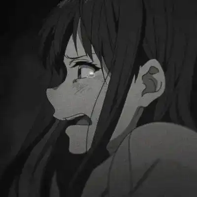 动漫女头像丧系伤感哭泣