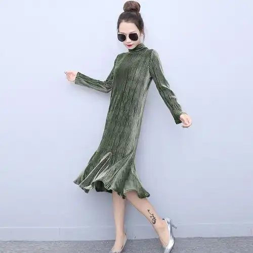 别再傻傻的穿焦糖色的连衣裙了,绿色连衣裙才是最好看的连衣裙