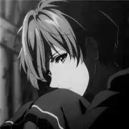 冷酷丧二次元黑白男生头像男生黑白qq头像