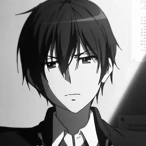 黑白动漫男生头像