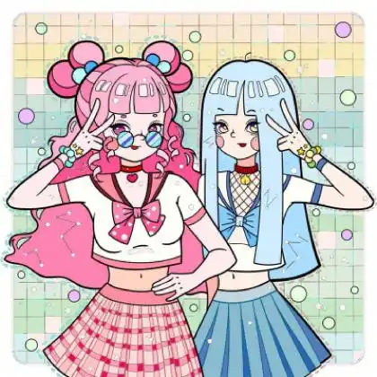 二次元女头像可爱甜美,最后一张带字不想开学有点意思