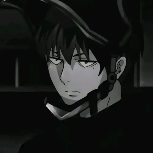 头像黑白动漫男生头像