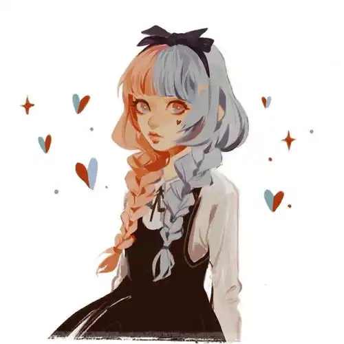 ins系酷甜少女动漫头像