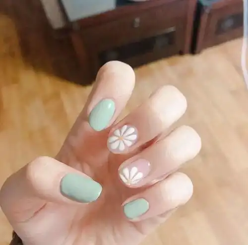 绿蓝系美甲款,氧气少女炼成记