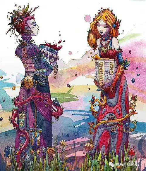 唯美细腻的法式洛可可画风,清甜可人的少女装饰涂鸦,竟然出自一个男孩之手