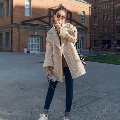 哇看比羽绒服美10倍毛呢洋绒衫10年都不过时贼好看