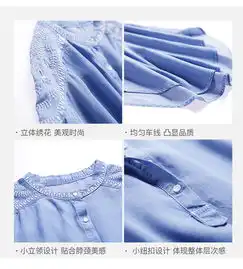 蓝色牛仔衬衫女宽松五分灯笼袖气质寸衫夏季2019新款刺绣薄款上衣