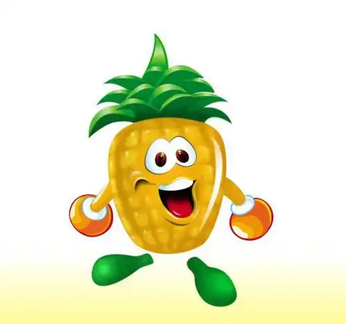 把菠萝画成卡通的样子