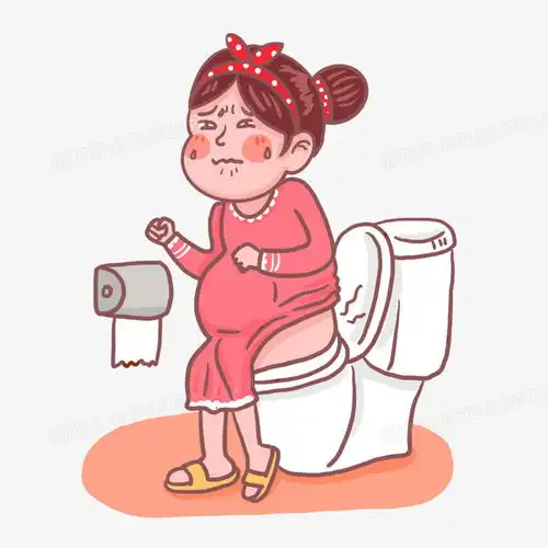 卡通孕妇便秘手绘插画元素png图片素材免费下载手绘png30003000像素