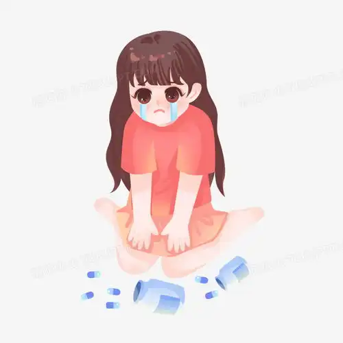 一组手绘儿童焦虑烦恼抑郁合集系列六元素png图片素材下载儿童png熊猫办公