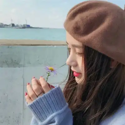 女生唯美清新头像蓝色系