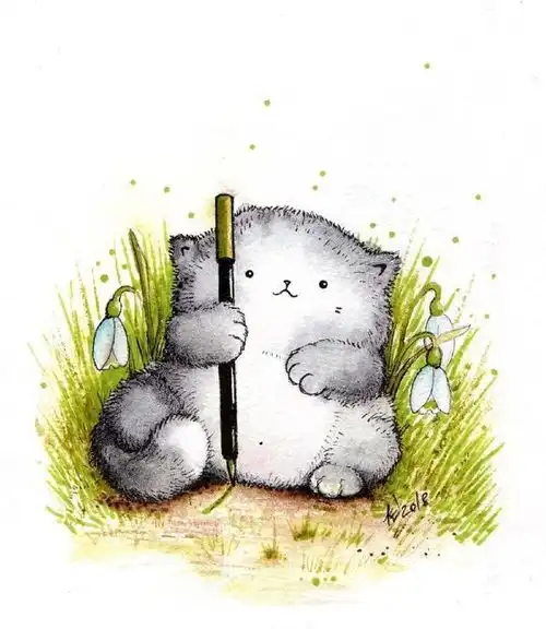 治愈系喵星人系列插画