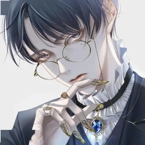 道系情侣头像男男动漫蓝