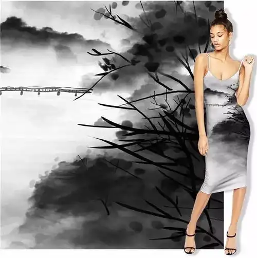 2017春夏女装图案花型流行趋势舞墨东方的意境美