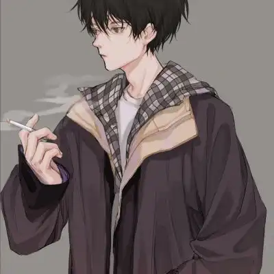 男生头像比心动漫