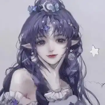 绝美古风紫色系闺蜜头像两人