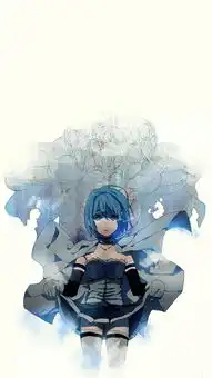 简约系壁纸暖白色背景的魔法少女