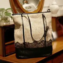 2011秋季新款草编包复古铆钉蕾丝蝴蝶结单肩堆糖,美好生活研究所