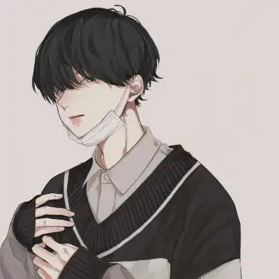 干净帅气手绘风男生头像