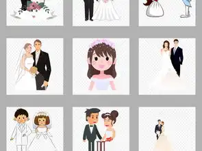 婚礼新郎新娘剪影卡通png背景素材图片模板下载11.23mb办公商务大全生活工作