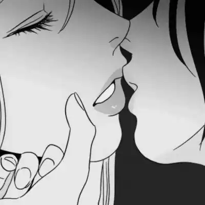 高冷女生头像漫画黑色系