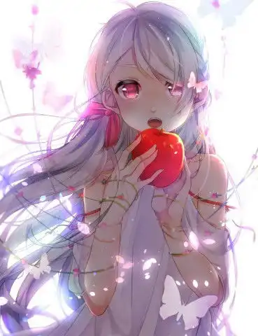 二次元少女可爱粉红系动