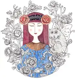 女性餐厅的系列插画