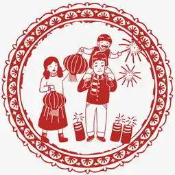卡通手绘春节红色喜庆剪纸图片素材其他格式下载动漫人物大全