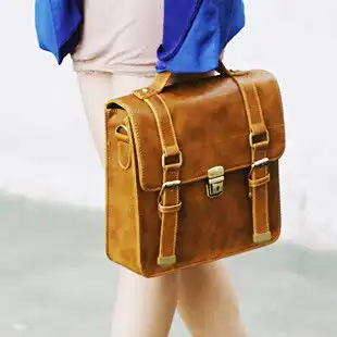 欧美vintage复古包古董邮差包手提包公文包