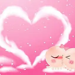 心形云彩高清背景素材下载千库网