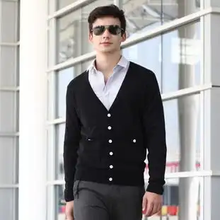 斯帕乐韩版修身时尚休闲纯棉v领开衫针织衫3318e1010m怎么样,好不好