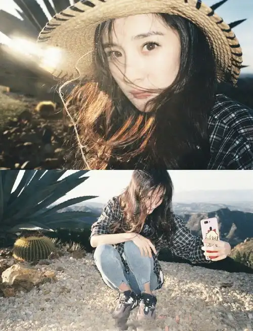 杨幂衬衫草帽变身元气少女,动人美貌藏不住