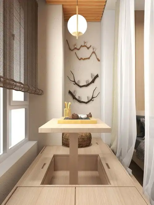 日式风格的家原木色白色,简约而温馨