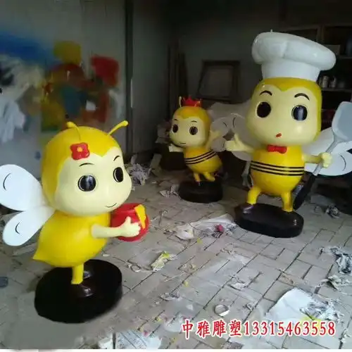 小蜜蜂玻璃钢雕塑六安树脂蜜蜂雕塑加工厂