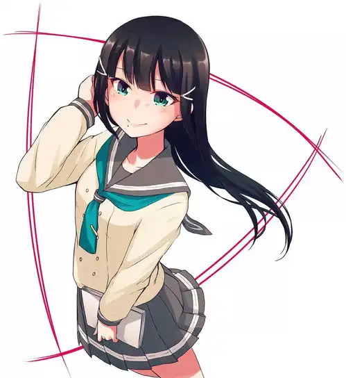 红色衣服动漫头像女生动