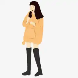 冬季保暖大衣户外可爱女孩冬季女孩图片素材其他格式下载动漫人物大全