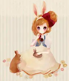 可爱卡通女生头像青色系