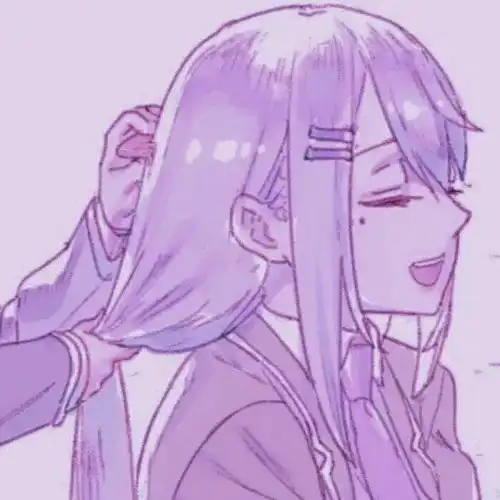 仙气紫色系动漫闺蜜头像