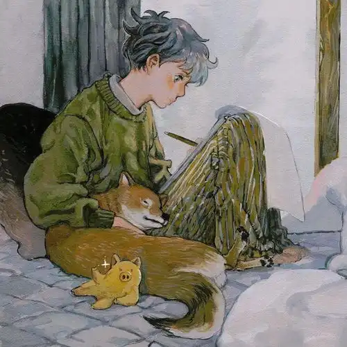 韩国插画师笔下的一组治愈系水彩人物插画