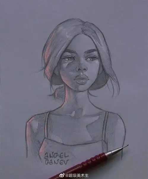 手绘素描头像参考那些恰到好处的光效氛围