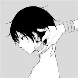动漫头像男黑白背影